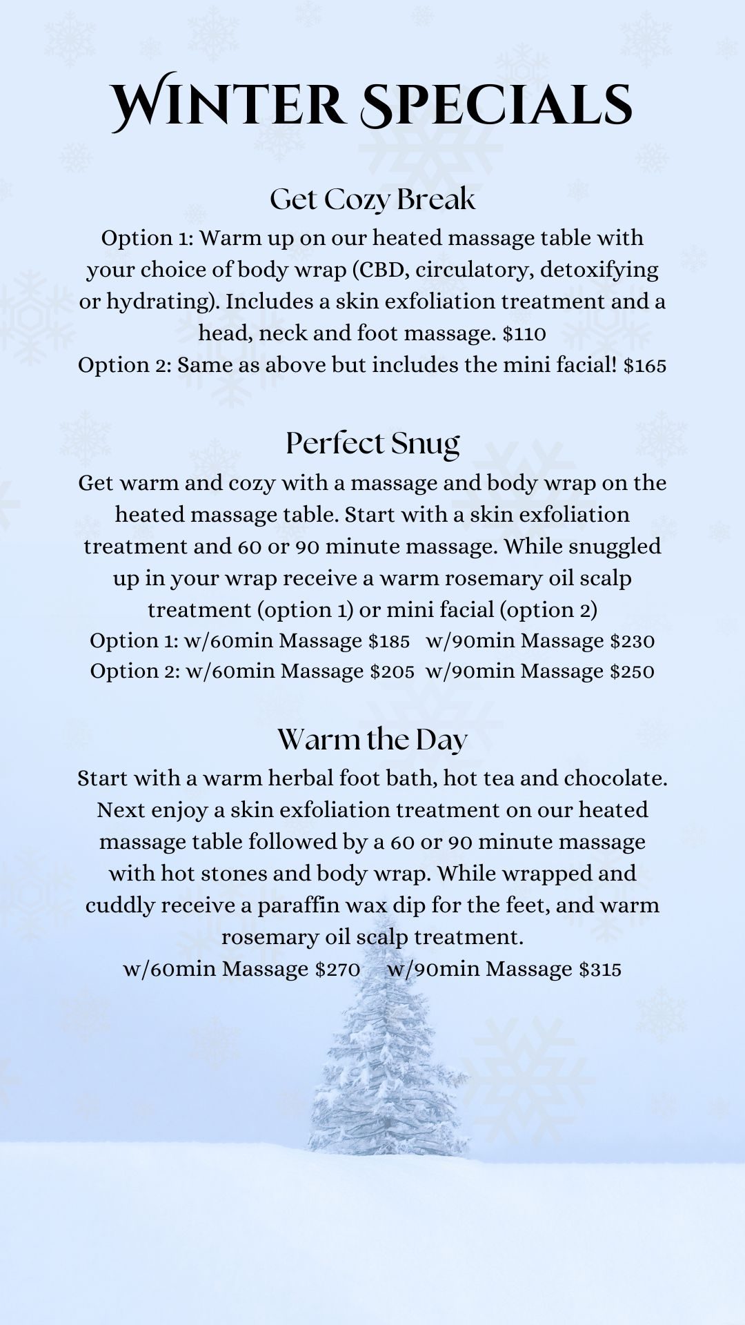 Winter Massage Specials at Blooming Day Spa San Marcos, TX